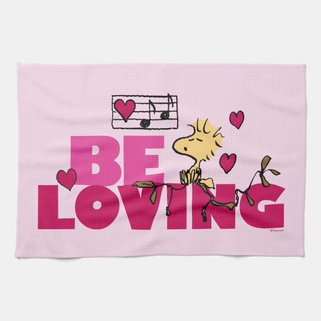 Peanuts | Valentine's Day | Woodstock Be Loving Kitchen Towel (Horizontal)