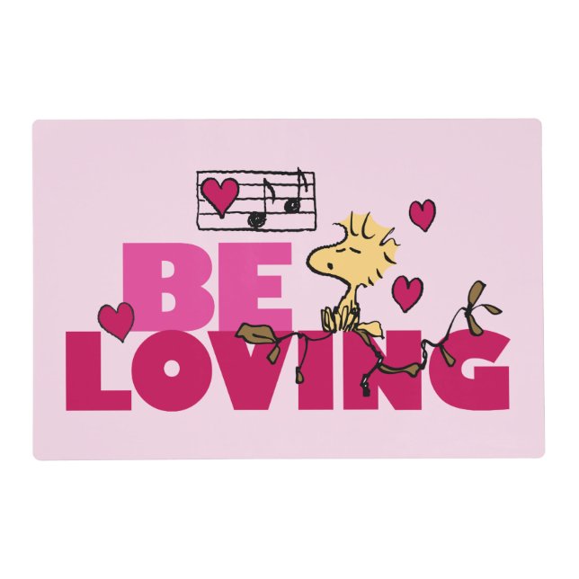 Peanuts | Valentine's Day | Woodstock Be Loving Placemat (Front)