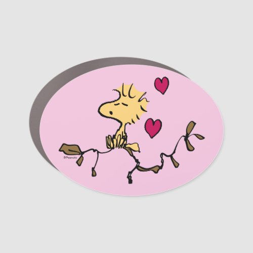 Peanuts  Valentines Day  Woodstock Whistle Car Magnet