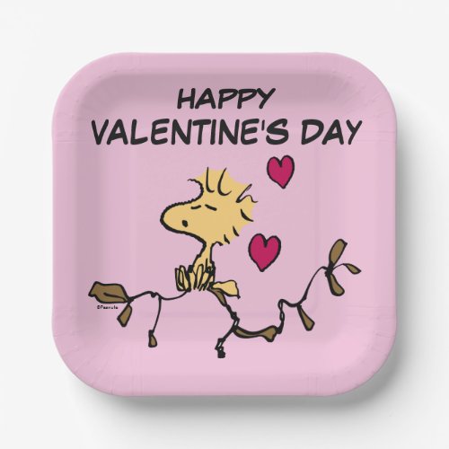 Peanuts  Valentines Day  Woodstock Whistle Paper Plates