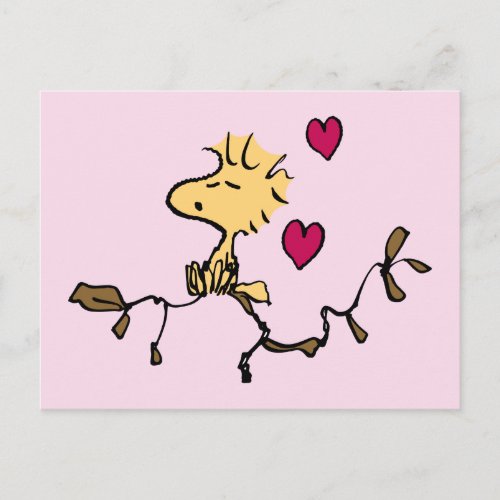 Peanuts  Valentines Day  Woodstock Whistle Postcard