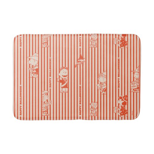 Peanuts  Vintage Happy Halloween Pattern Bath Mat