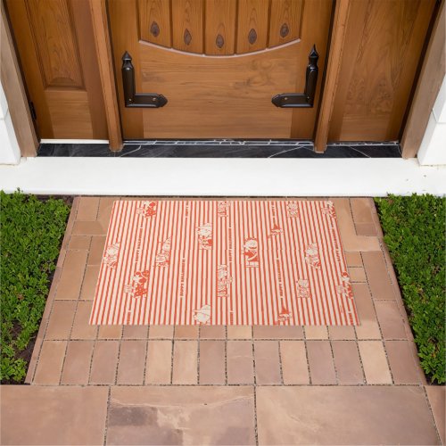 Peanuts  Vintage Happy Halloween Pattern Doormat