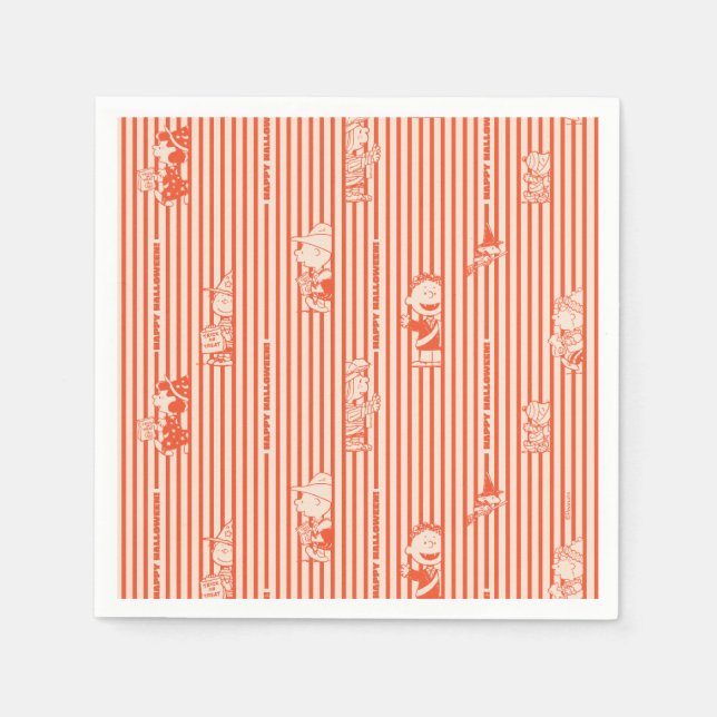 Peanuts | Vintage Happy Halloween Pattern Napkins (Front)