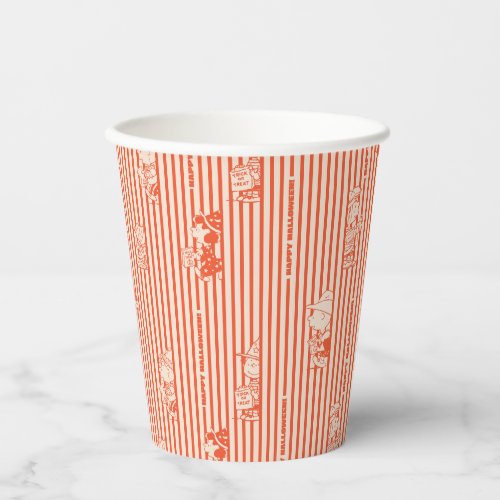 Peanuts  Vintage Happy Halloween Pattern Paper Cups