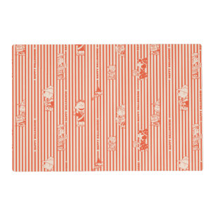 Peanuts   Vintage Happy Halloween Pattern Placemat