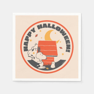 Peanuts Vintage Snoopy Scared By Ghost Napkins