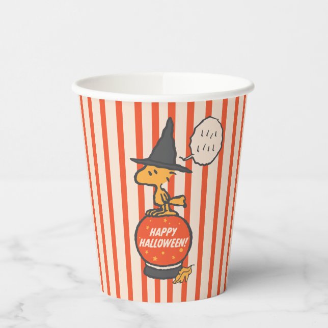 Peanuts | Vintage Woodstock Witch Stripes Paper Cups (Left)