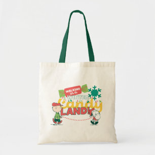 Peanuts Walking In A Winter Candy Land! Tote Bag