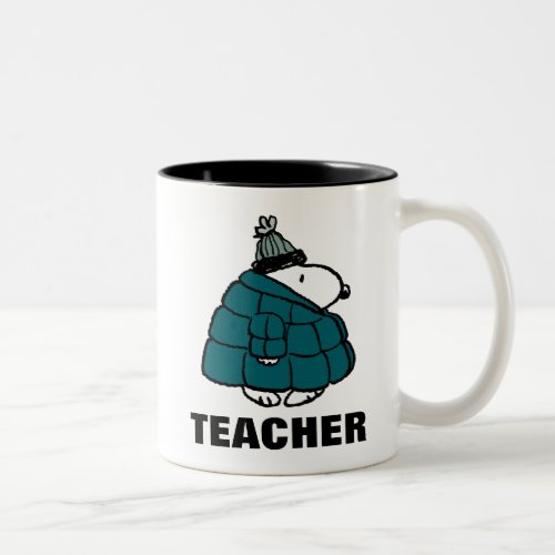 Peanuts  Warm  Cozy Teacher Two_Tone Coffee Mug