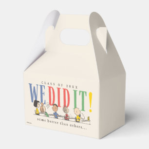 Peanuts We Did It Graduation Funny Quote Snoopy Favor Boxes
