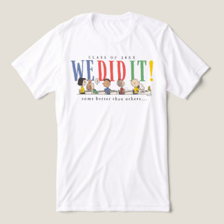 Peanuts We Did It Graduation Funny Quote Snoopy Tri-Blend Shirt