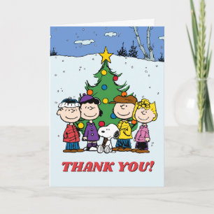 Peanuts Winter Birthday Thank You