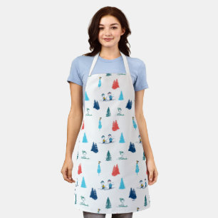 Peanuts   Winter Skiing the Slopes Pattern Apron