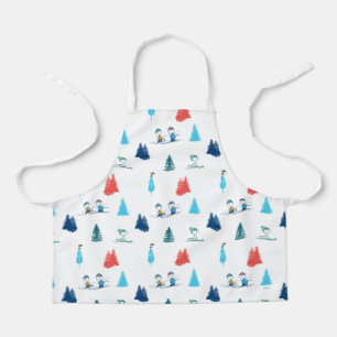 Peanuts   Winter Skiing the Slopes Pattern Apron