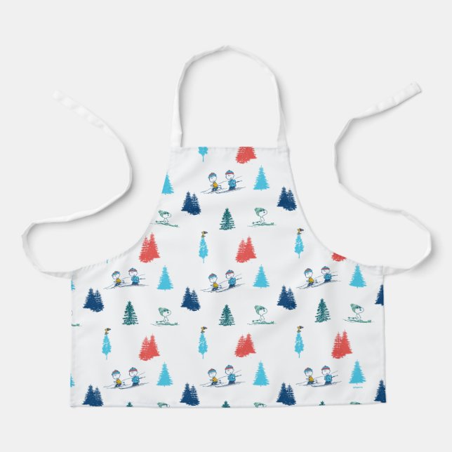 Peanuts | Winter Skiing the Slopes Pattern Apron (Front)