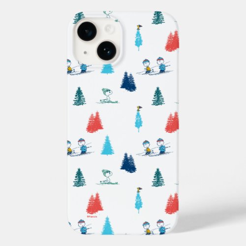 Peanuts  Winter Skiing the Slopes Pattern Case_Mate iPhone 14 Case