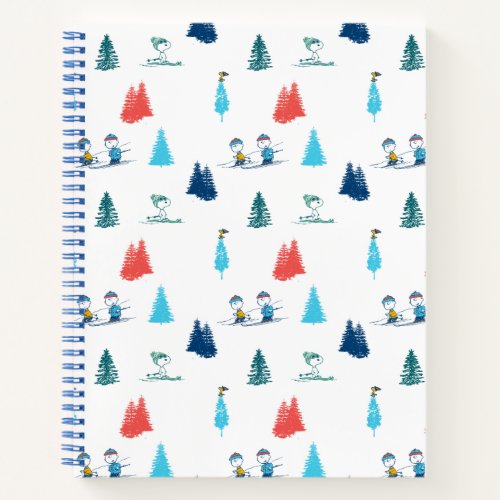Peanuts  Winter Skiing the Slopes Pattern Notebook