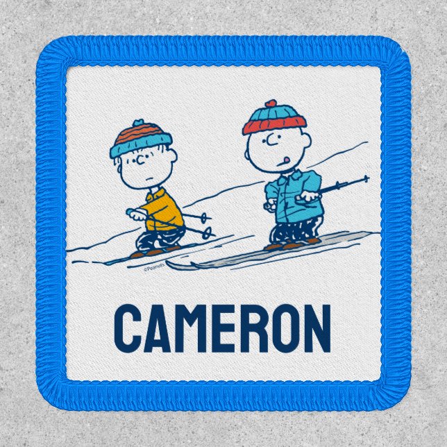 Peanuts | Winter Skiing the Slopes Pattern Patch (Front)