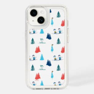 Peanuts   Winter Skiing the Slopes Pattern Speck iPhone 14 Case