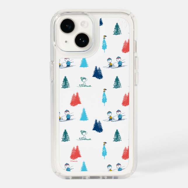 Peanuts | Winter Skiing the Slopes Pattern Speck iPhone Case (Front)