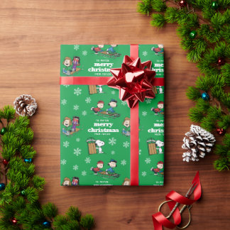 Peanuts | Winter Sledding Fun Pattern Wrapping Paper