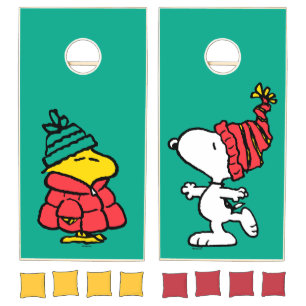 Peanuts Winter Snoopy & Woodstock Cornhole Set