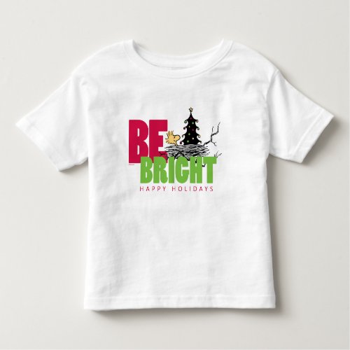 Peanuts  Woodsock Christmas Be Bright Toddler T_shirt