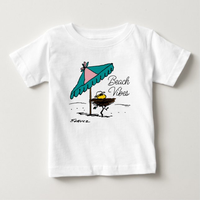 Peanuts | Woodstock at the Beach Baby T-Shirt (Front)