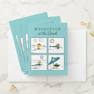 Peanuts   Woodstock at the Beach Pocket Folder