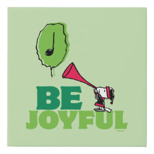 Peanuts Woodstock Be Joyful Faux Canvas Print