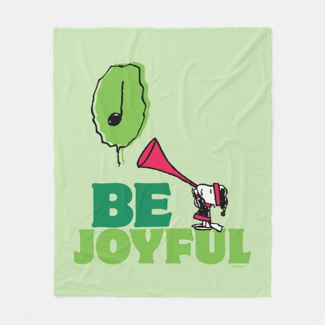 Peanuts | Woodstock Be Joyful Fleece Blanket (Front)