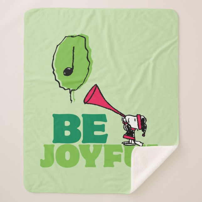Peanuts | Woodstock Be Joyful Sherpa Blanket (Front)