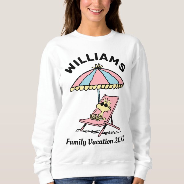 Peanuts | Woodstock Beach Family Vacation Sweatshirt (Front)