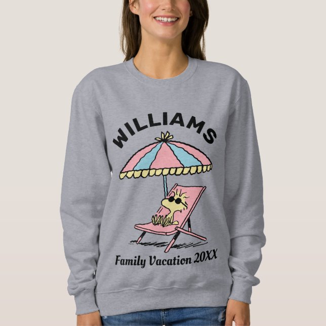 Peanuts | Woodstock Beach Family Vacation Sweatshirt (Front)