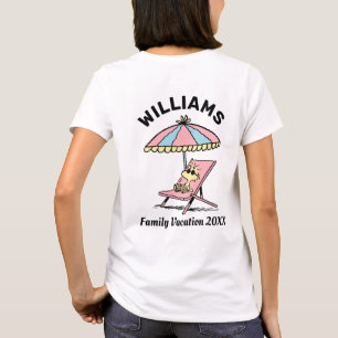 Peanuts Woodstock Beach Family Vacation T-Shirt