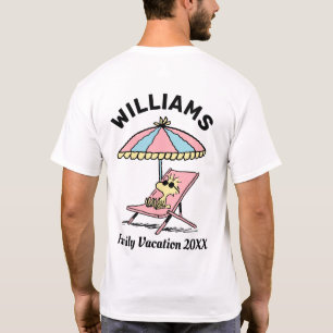 Peanuts Woodstock Beach Family Vacation T-Shirt