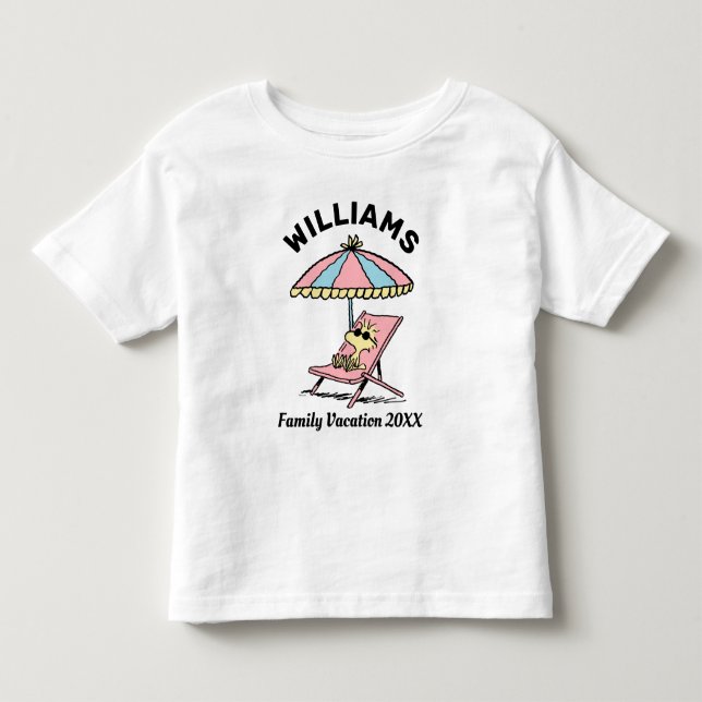 Peanuts | Woodstock Beach Family Vacation Toddler T-shirt (Front)