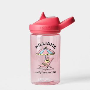 Peanuts   Woodstock Beach Family Vacation Water Bottle