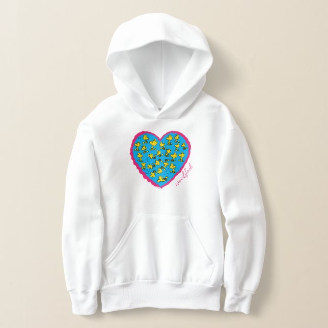 Peanuts | Woodstock Blue Heart Hoodie (Laydown)