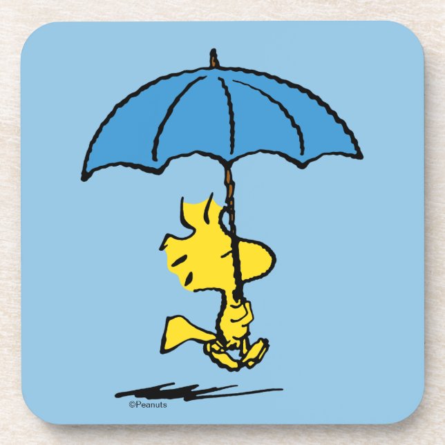 Peanuts | Woodstock Blue Umbrella Beverage Coaster (Front)