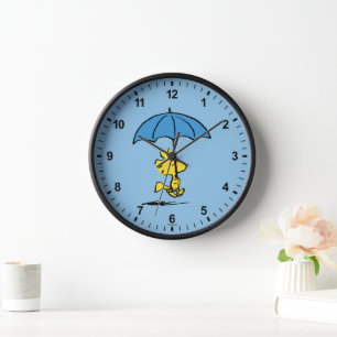 Peanuts Woodstock Blue Umbrella Clock