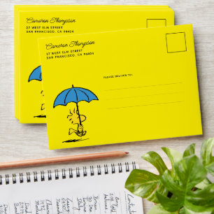 Peanuts Woodstock Blue Umbrella Envelope