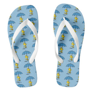 Peanuts   Woodstock Blue Umbrella Flip Flops