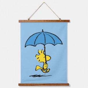 Peanuts   Woodstock Blue Umbrella Hanging Tapestry