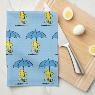 Peanuts   Woodstock Blue Umbrella Kitchen Towel