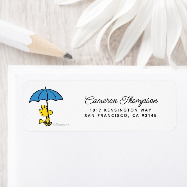 Peanuts | Woodstock Blue Umbrella Label (Insitu)