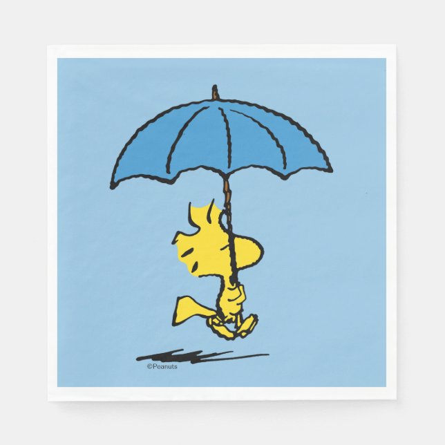 Peanuts | Woodstock Blue Umbrella Napkins (Front)