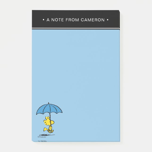 Peanuts | Woodstock Blue Umbrella Post-it Notes (Front)