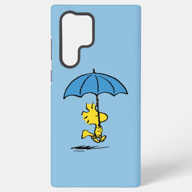 Peanuts | Woodstock Blue Umbrella Samsung Galaxy Case (Back)